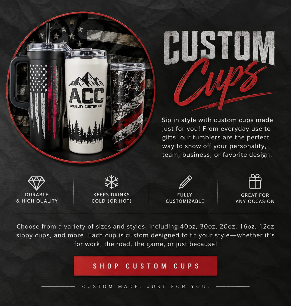 Custom Cups & Tumblers