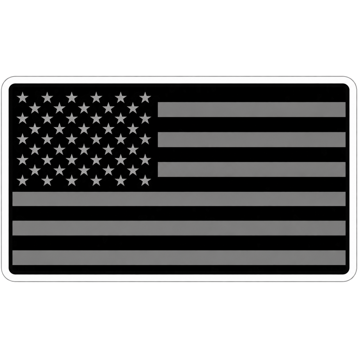 Gray Patriotic Sticker