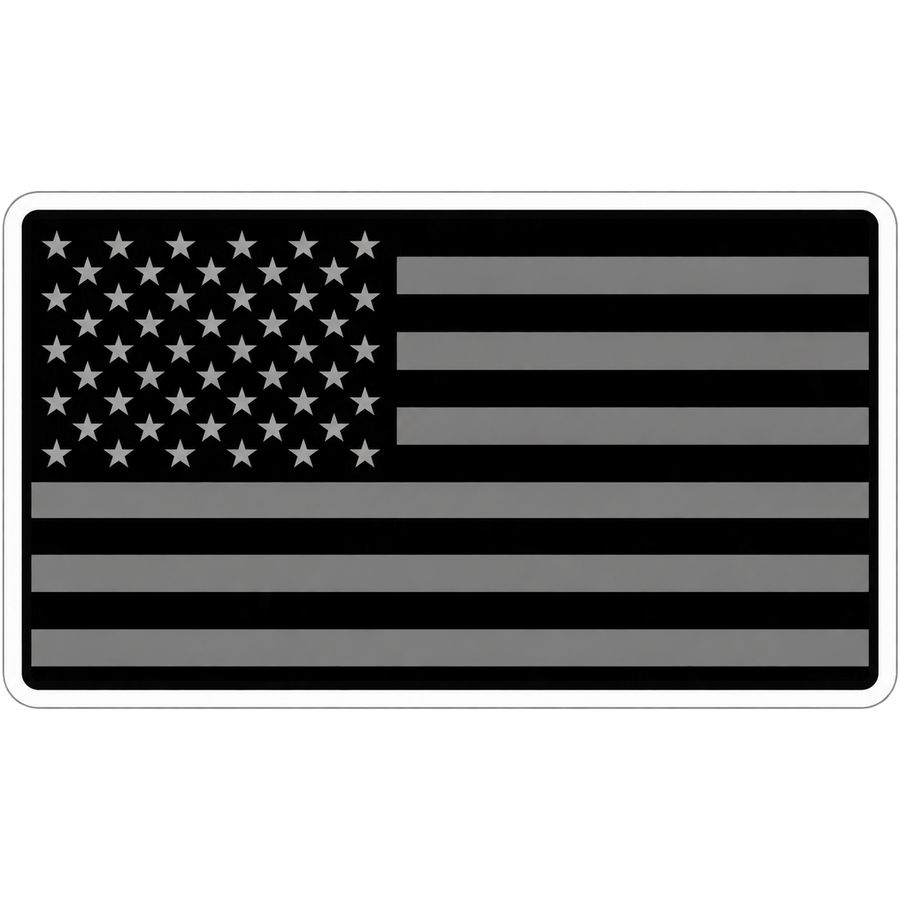 Gray Patriotic Sticker